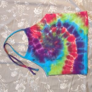 Tie dye halter crop top